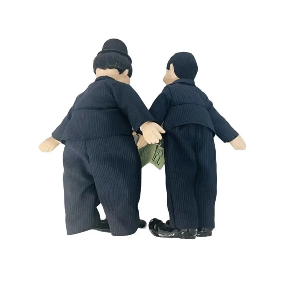 Laurel & Hardy Dolls Porcelain Heads Hands Shoes Dynasty Dolls